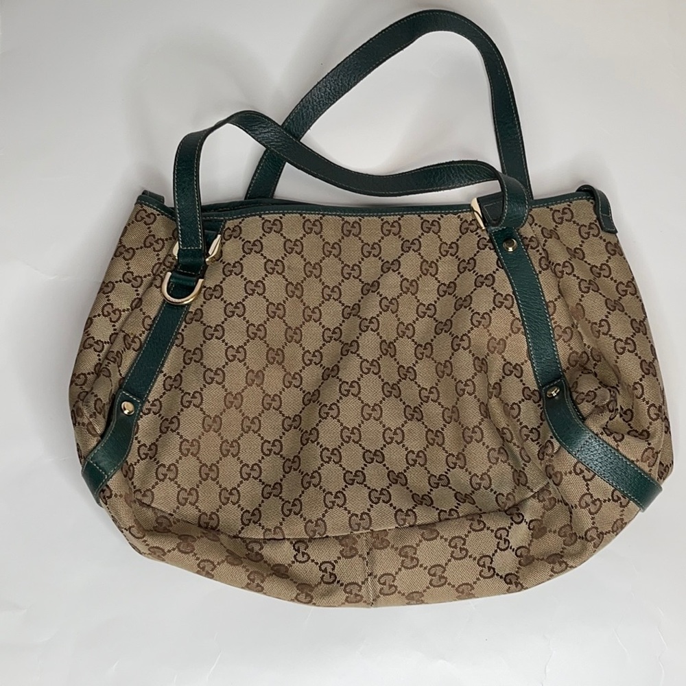 Gucci Pelham Green Hobo Leather Handbag (Authentic